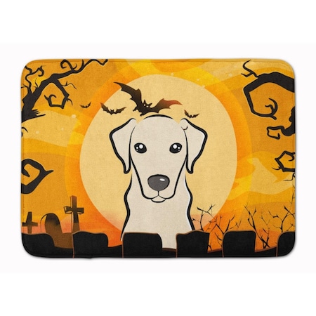 Carolines Treasures Halloween Yellow Labrador Machine Washable Memory Foam Mat BB1780RUG